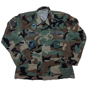U.S. AIR FORCE Combat Coat Markley Patch Pacific Prime Ribs Woodland Camo Medium